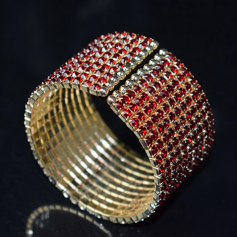 Crystal Bracelets Rhinestone Gold Silver Plated For Women Wedding Jewelry