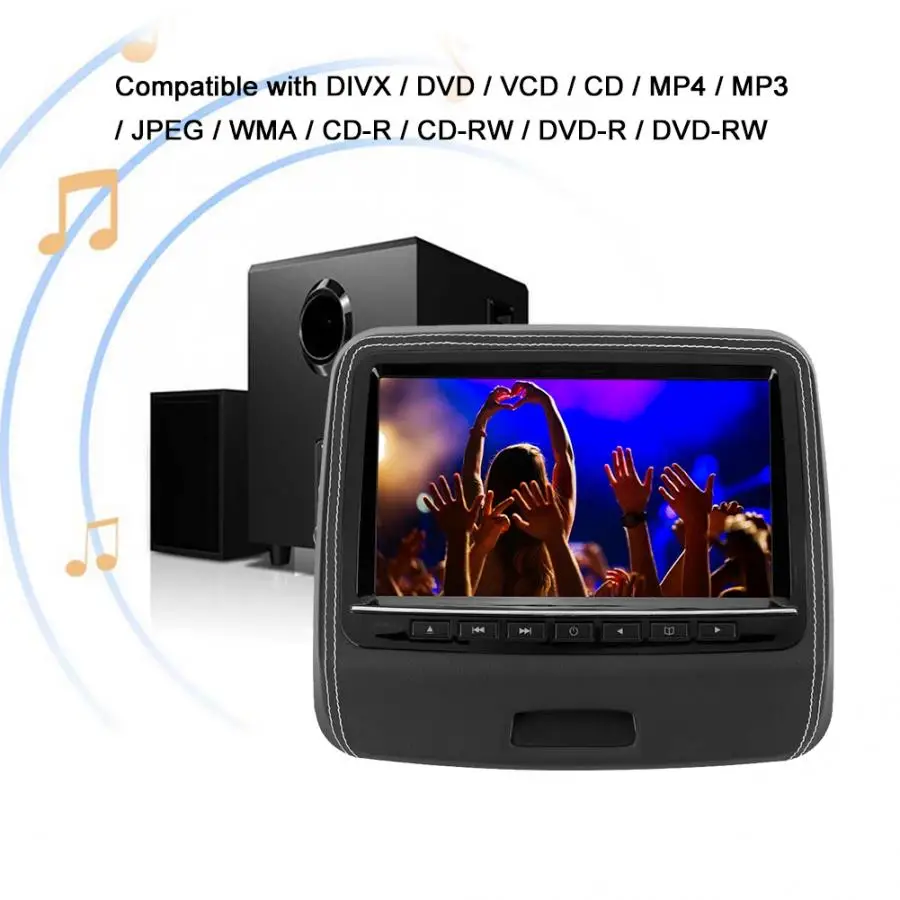 9 дюймов подголовник заднего сиденья автомобиля монитор экран DVD видео HD медиаплеер автомобильный монитор дистанционное управление для автомобиля аксессуары