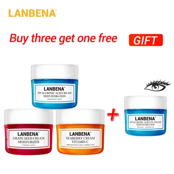 

Buy 3 Get 1 Gift LANBENA Face Cream Whitening Cream Hyaluronic Acid Moisturizing Anti Wrinkle Anti Aging Eye Cream Skin Care