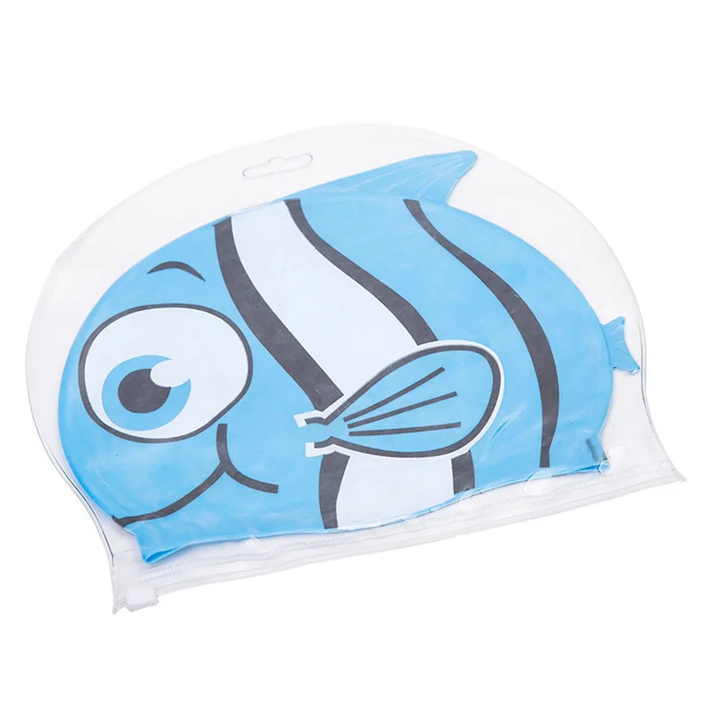 Шапка для плавания с защитой ушей детская Силиконовая Водонепроницаемая шапка