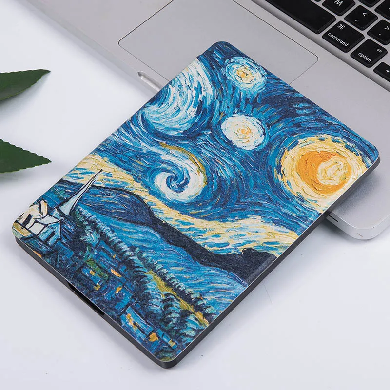 Starry sky Цветной чехол для 6," Kobo Aura H2O Edition 2(модель N867-)-легкий умный тонкий чехол с функцией автоматического выключения/пробуждения - Цвет: Starry sky