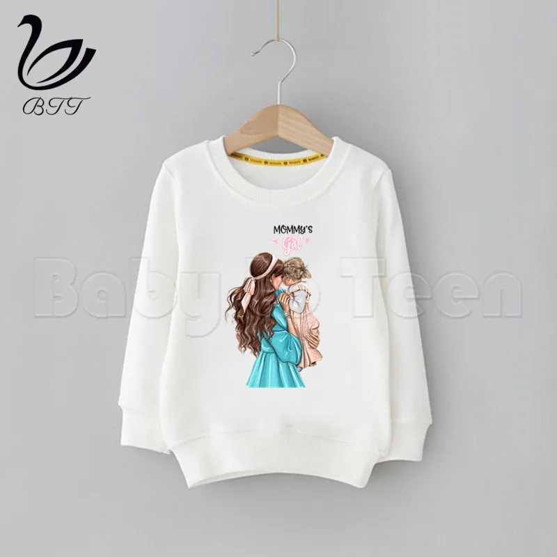 I Kids Mother's Day Gift Super Mom Sweatshirt Girl MOM Hoodies BoyGirls Casual Hooded Clothes Unisex Print Sweatshirt Boys Girls - Цвет: I