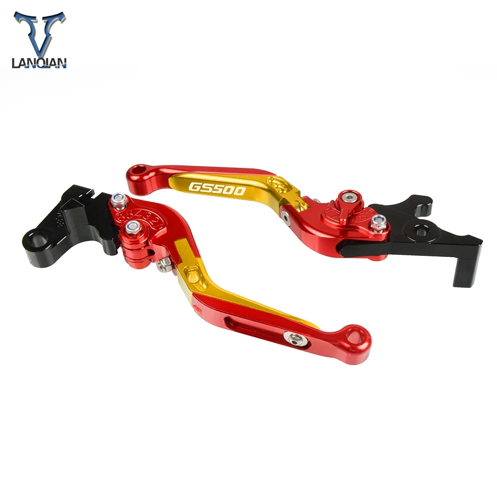 Для Suzuki GS500 1989 1990 1991 992 1993 1994 1995 1996-2008 с логотипом аксессуары для мотоциклов ЧПУ Регулируемые тормозные рычаги сцепления