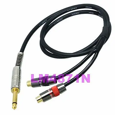 DHL/EMS 10 лотов CANARE Y КАБЕЛЬ L-4E6S 6,35 мм штекер моно TS для 2x RCA TV jack моно TS-d2