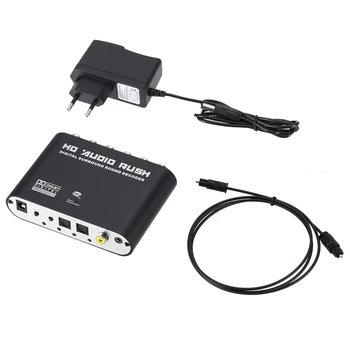 

Digital to Analog 5.1 channel Stereo AC3 Audio Converter Optical SPDIF Coaxial AUX 3.5mm to 6 RCA Sound Decoder Amplifier
