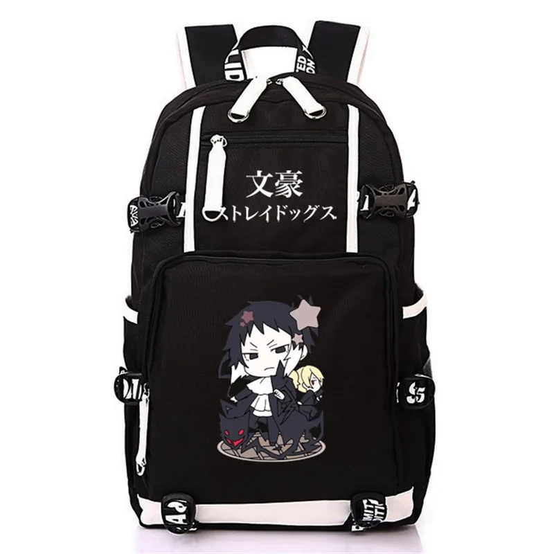 Аниме страй собаки печать школьные сумки Nakajima Atsushi Bookbag usb зарядка ноутбук рюкзак Оксфорд путешествия рюкзак женский рюкзак - Цвет: 4