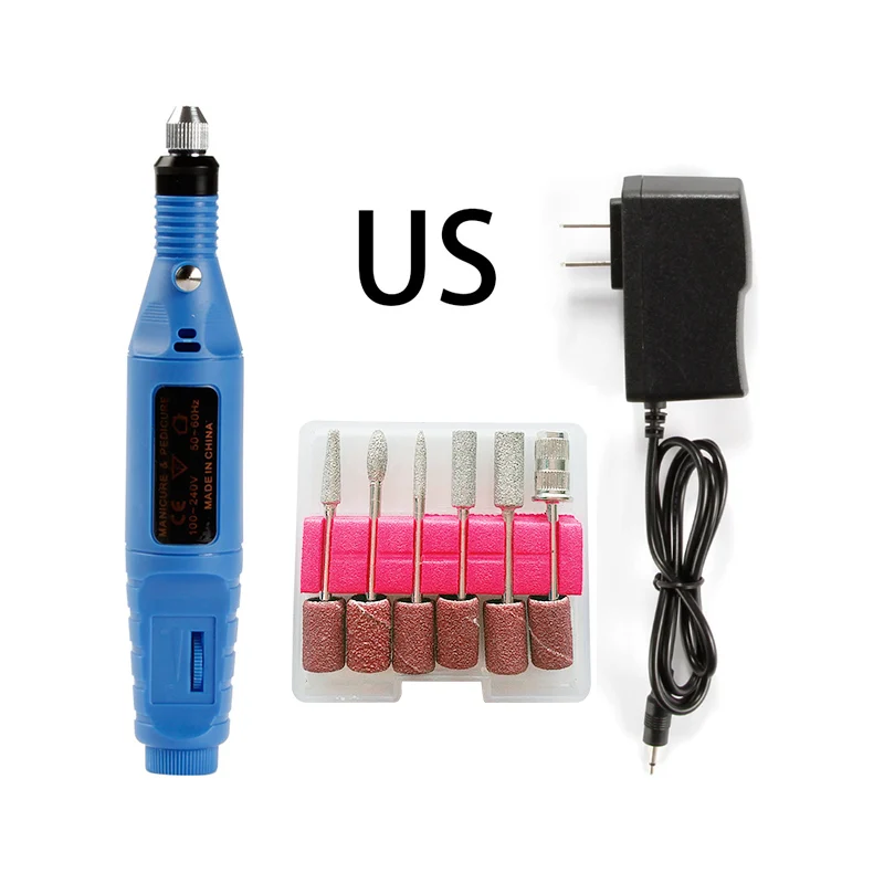 Acrylic Nail Drill USB Electric Apparatus for Manicure Gel Cuticle Remover Milling Drill Bits Pedicure Machine Nail Art Cutters - Цвет: GJ1451BUS