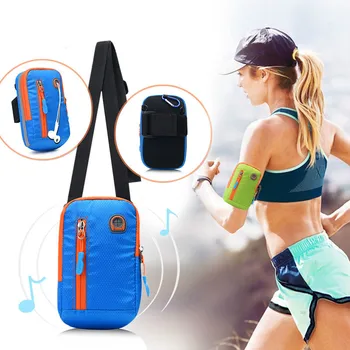 

Running Men Women Arm Bags for Phone Money Keys Outdoor Sports Arm Package Bag with Headset Hole