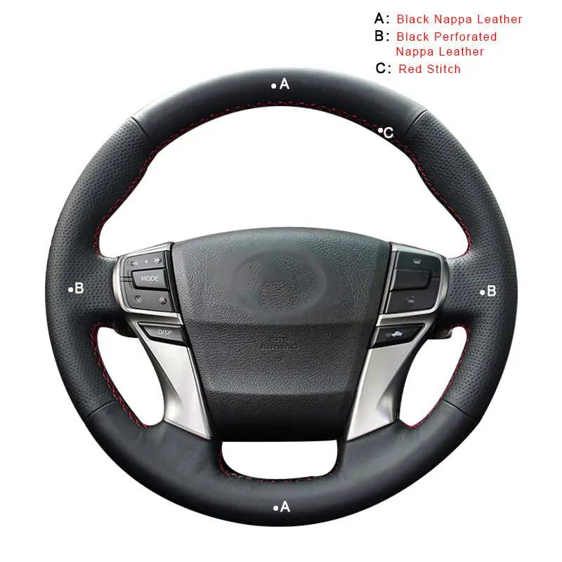 Авто оплетка на руль Крышка для Toyota eiz Mark X 2009- аксессуары для интерьера автомобиля оплетка колеса Чехлы для автомобиля-Стайлинг - Название цвета: Top Layer Leather