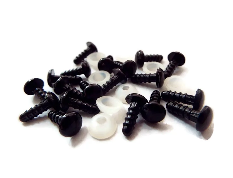Safety Eyes Black Color Fit for Crochet /Stuffed /Amigurumi Doll Come With Washers 4.5mm/5mm/6mm/7mm/8mm/9mm/10mm/12mm/15mm/18mm Safety Eyes Black Color Fit for Crochet /Stuffed /Amigurumi Doll Come With Washers 4.5mm/5mm/6mm/7mm/8mm/9mm/10mm/12mm/15mm/18mm