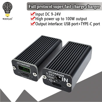 

100W Super flash Fast charging QC battery USB CAR charger DC+PD to Full protocol pd + port VOOC QC4.0 PD3 FOR notebook DC POWER