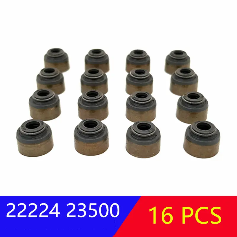 16PCS Seal-valve stem for hyundai Accent Elantra Sonata kia Rio Optima Engine Head Valve Stem Oil Seal 2222423500 | Автомобили и