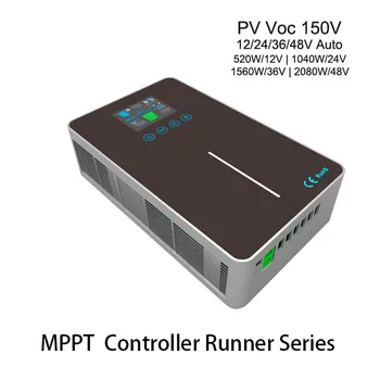 

60A 50A 40A MPPT Solar Charge Controller 12V 24V 36V 48V Auto Backlight LCD Intelligent Solar Panel Regulator Runner series