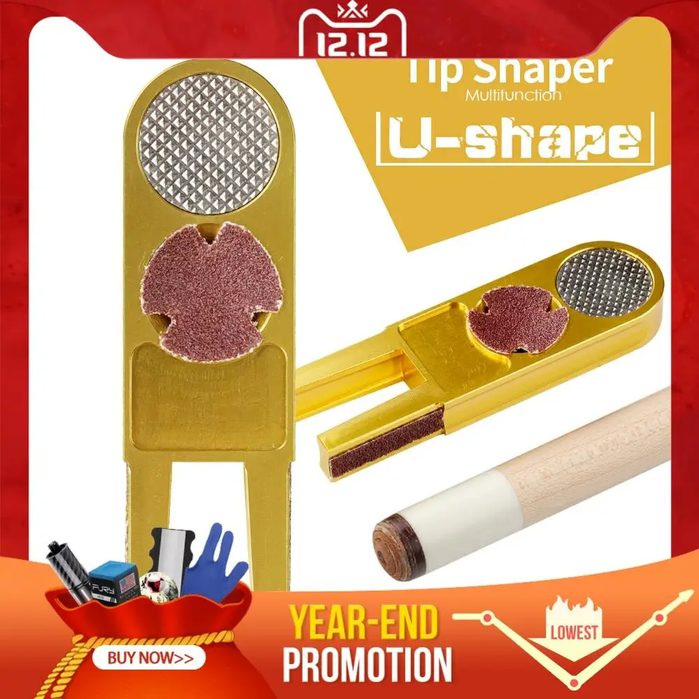 

AXD U-shape Tip Trimmers Multifunction Snooker Billiard Pool Cue Tip Shaper Scuffer Professional Shaper Repair Tools Accessories