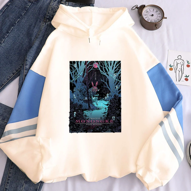Sudadera con capucha de princesa Mononoke de Anime japonés para mujer, suéter manga larga estilo Harajuku de Lobo, moda de Otoño/Invierno| Sudaderas con capucha y sudaderas| - AliExpress