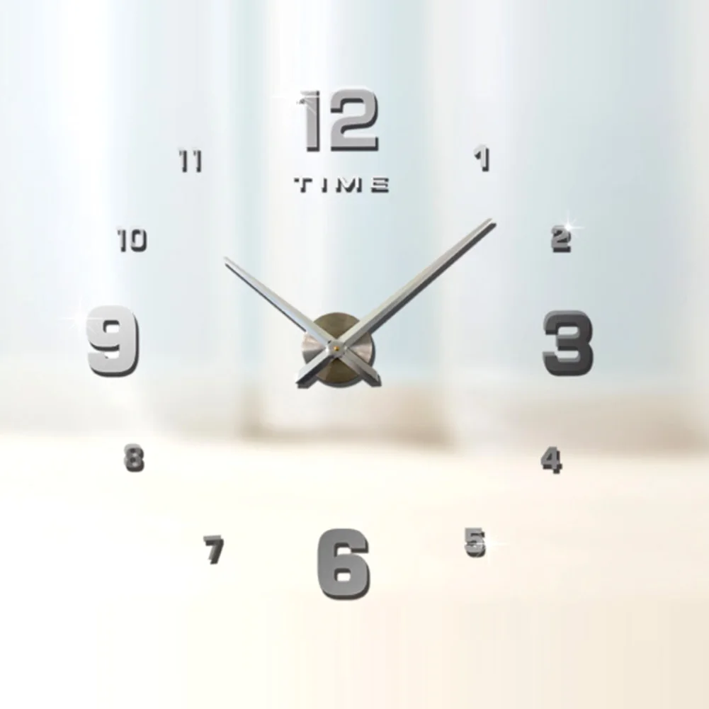 Высокое качество современный дизайн безрамные акриловые цифровые настенные часы стикер часов Гостиная Офис DIY украшение для дома часы