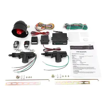 

New Universal Vehicle Remote Central Lock Keyless Entry System 2 Car Door Remote Central Locking Kit + Anti-theft Alarm Tool Set