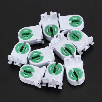 

10Pcs Dual Terminals T5 T4 Fluorescent Tube Bulb Lamp Holder Socket