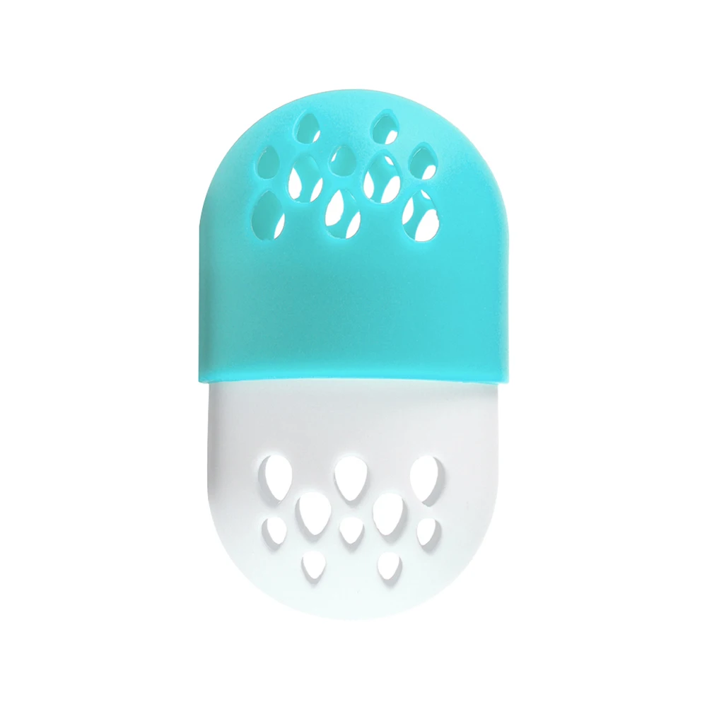 Soft Silicone Powder Puff Drying Holder Egg Stand Beauty Pad Makeup Sponge Display Rack Cosmetic Blender Sponge Case Puff Holder - Цвет: Зеленый