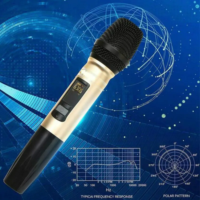 1 или 2 комплекта автоматических беспроводных динамических микрофонных систем с приемником для усилителя микшерные колонки настольные шины аудио