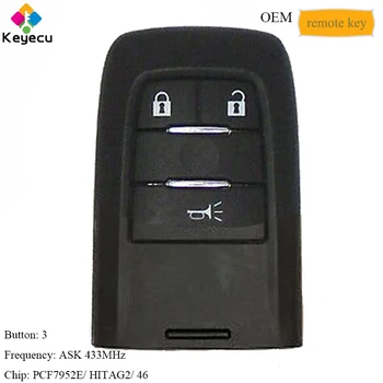 

KEYECU OEM Smart Remote Control Car Key With 3 Buttons & ASK 433MHz Frequency & PCF7952E/ HITAG 2/ 46 Chip - FOB for SAAB 9-4x