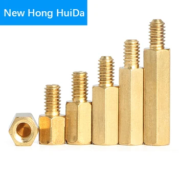 

M5XL+7mm Hex Brass Male Female Standoff Stud Pillar Mount Threaded PCB Motherboard Spacer Hollow Column Bolt Screw M5