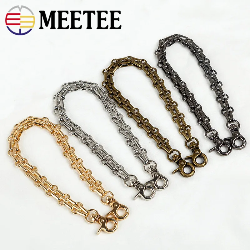 Meetee 2 шт. 25 см металлический ремешок для Сумки Пряжка для сумки цепь ручка Sanp крюк DIY оборудование пряжки с зажимом запасные части Аксессуары ZK575