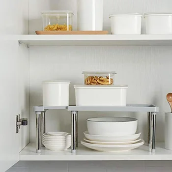 

Home Closet Organizer Storage Shelf for Kitchen Rack Wardrobe Decorative Shelves Cabinet Holders Space Saving