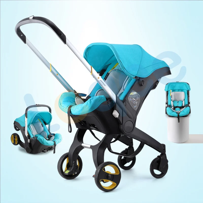 3 в 1 детская коляска de bebe 4 в en 1 carseat carriola para bebe детская коляска переносная дорожная детская колыбель - Цвет: The light blue