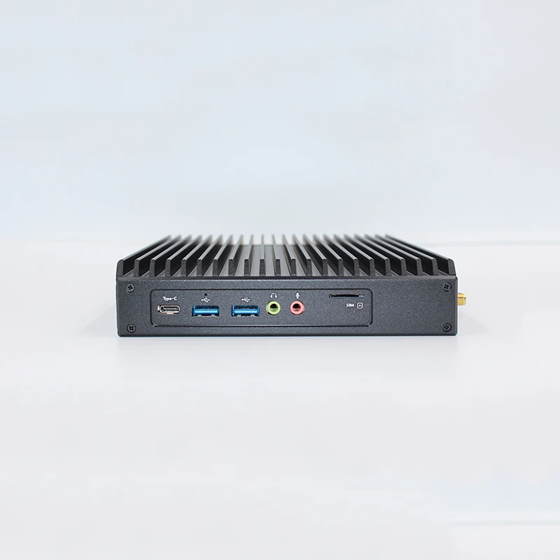 AMD 2500U Мини ПК четырехъядерный Linux Безвентиляторный minipc 2* LAN 6* USB HDMI