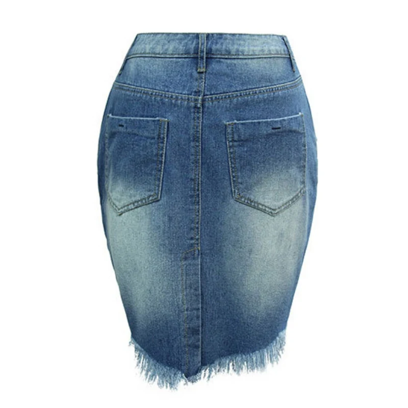 Модная Летняя мини джинсовая юбка, женская повседневная короткая джинсовая юбка с разрезом и высокой талией, необычные сексуальные юбки-карандаш для женщин s Jupe Faldas