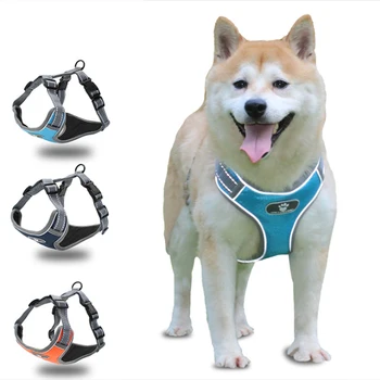 

Dog Harness Explosion-Proof Dog-Harness-Vest Reflective Adjustable Chest-Harness For Medium Large Dog-Pet-Supplies