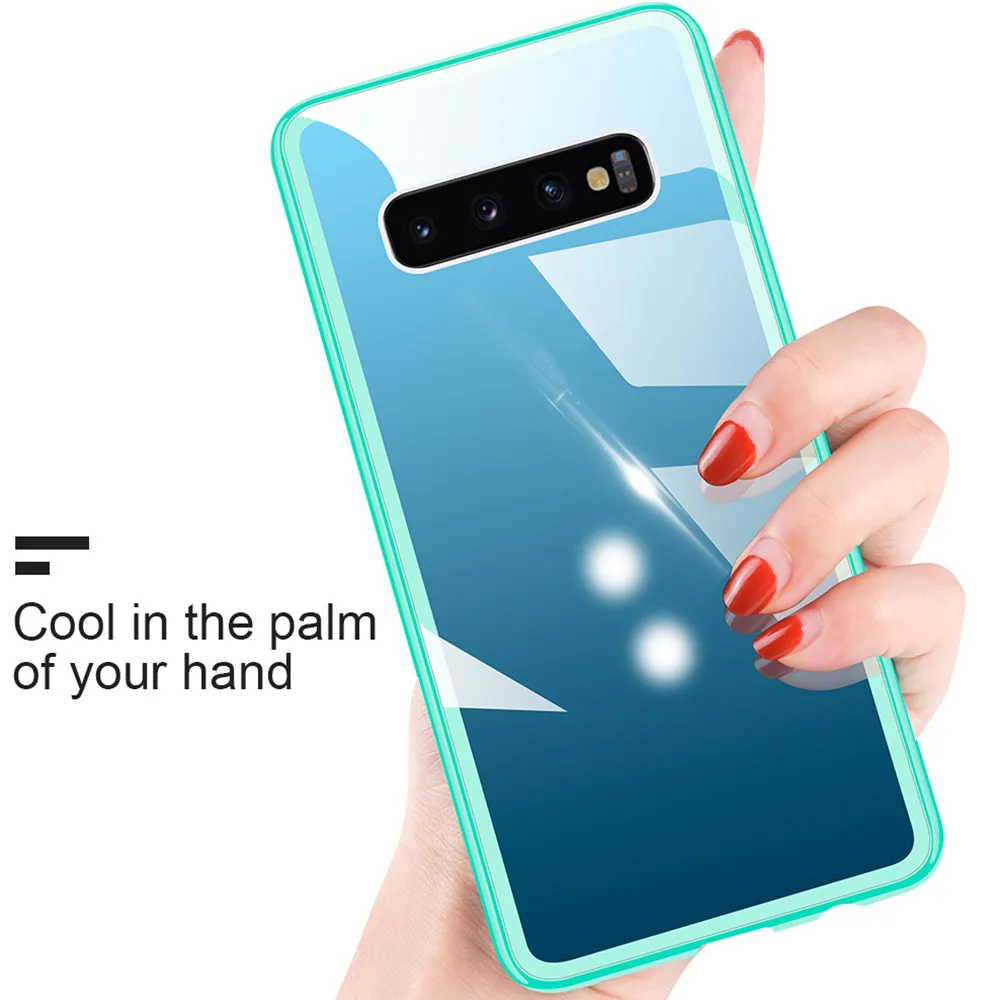 360 полная защита Магнитный поглощающий чехол для samsung Galaxy S7 Edge S8 S9 S10 Plus Note 9 8 закаленное стекло задняя крышка чехол s
