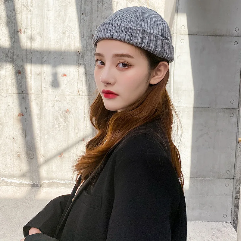 

New Simple Rabbit Fur Beanie Hat For Women Winter Skullies Warm Wool Caps Gorros Female Cap Man Hip Hop Hats Autumn Bonnet Gorro