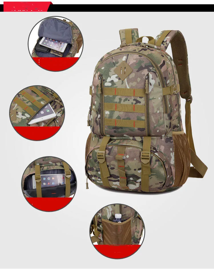 Тактический рюкзак, военная камуфляжная сумка, для спорта на открытом воздухе, туризма, кемпинга, охоты, водонепроницаемые сумки для путешествий, треккинга, рюкзаки