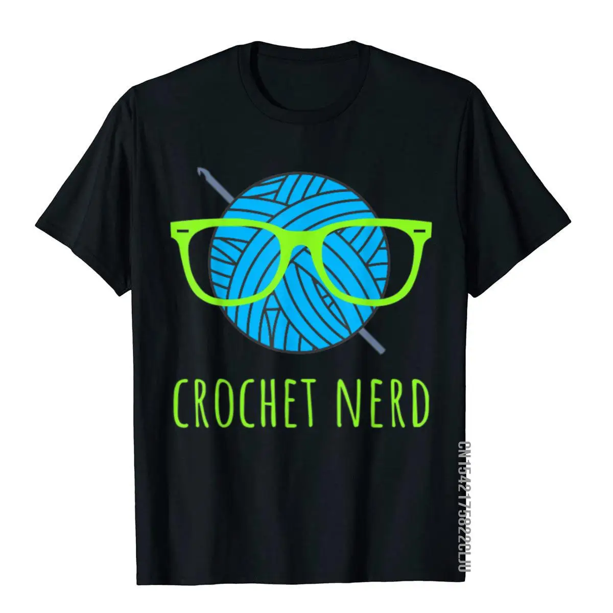 Crochet Nerd Funny Grandma Mom Crocheting Yarn Lover Gift T-Shirt__97A1487black