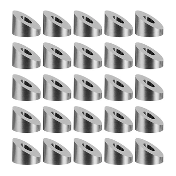

25Pcs 1/4Inch 30 Degree Angle Beveled Washer for 1/8Inch to 3/16Inch Deck Cable Railing Wood/Metal Posts DIY Balustrade