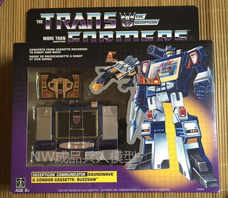 Transformation Genuine G1 re-engraved version of sound wave Walmart limited PVC Action Figure Kits Toys anime figure