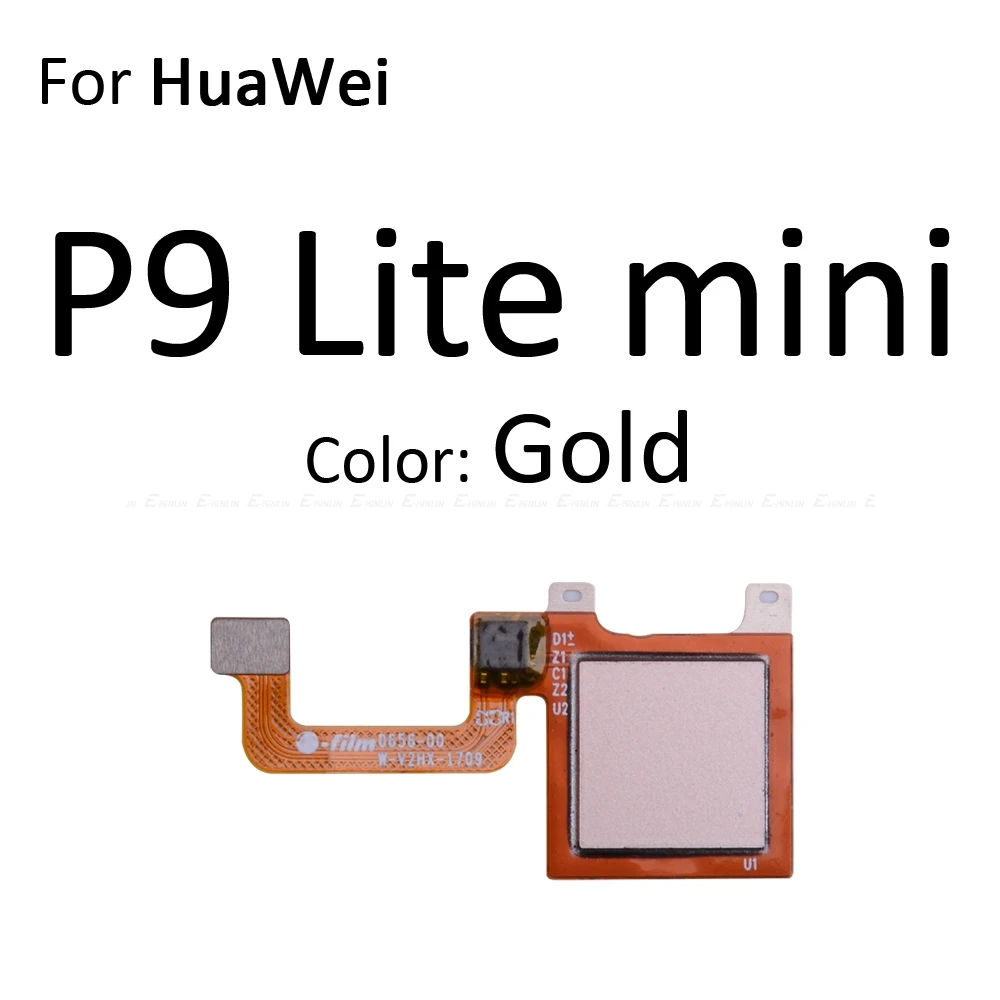 Сенсорный ID сканер отпечатков пальцев разъем гибкий кабель для Huawei P9 Plus P8 Lite Мини Кнопка возврата домой ключ - Цвет: For P9Lite Mini Gold