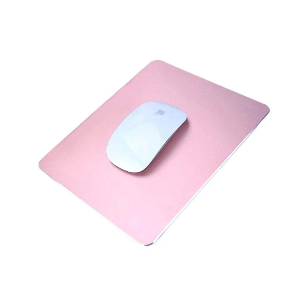 Rose Gold 240x200mm Fanshu коврик для мыши геймер dota 2 Алюминиевый металлический Настольный игровой коврик для мыши с гладкими краями Матовые Круглые поверхности для Mac ipad iMac ПК - Цвет: Rose Gold 240x200mm
