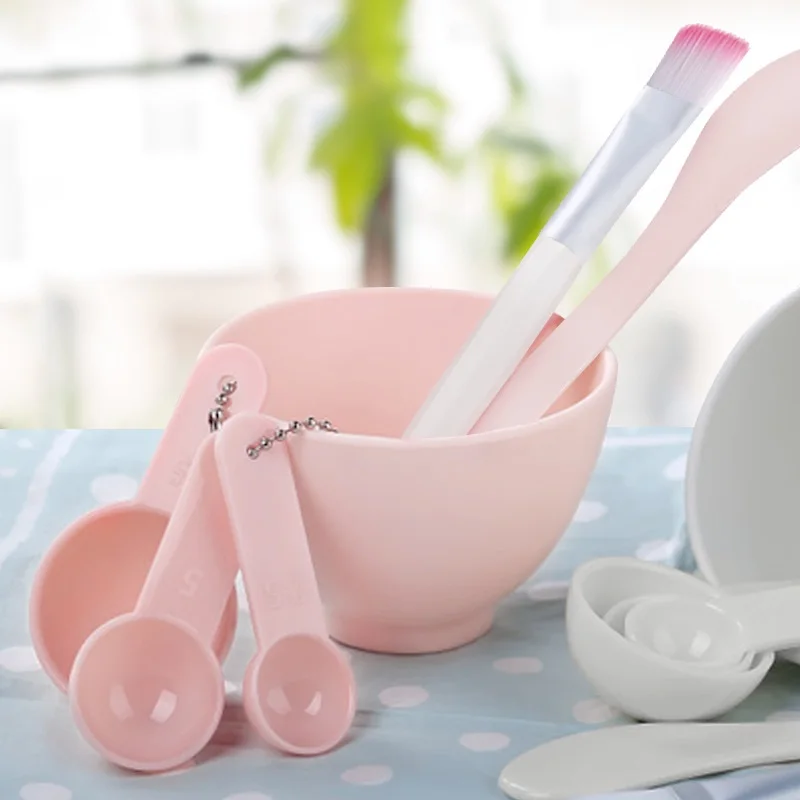 

6pcs Face Mask Bowl Set Tool 4 in 1 DIY Facial Makeup With A Stirring Tray Brush Mixed Stir Spatula Stick Measuring Spoon Kit