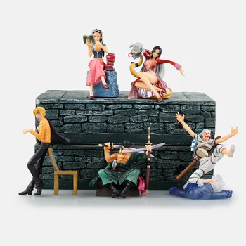 

One Piece 5pcs/set Episode of Characters 2 Boa Sanji Zoro Robin Buggy Q Version Anime PVC Action Figure Model Cartoon Doll Toys