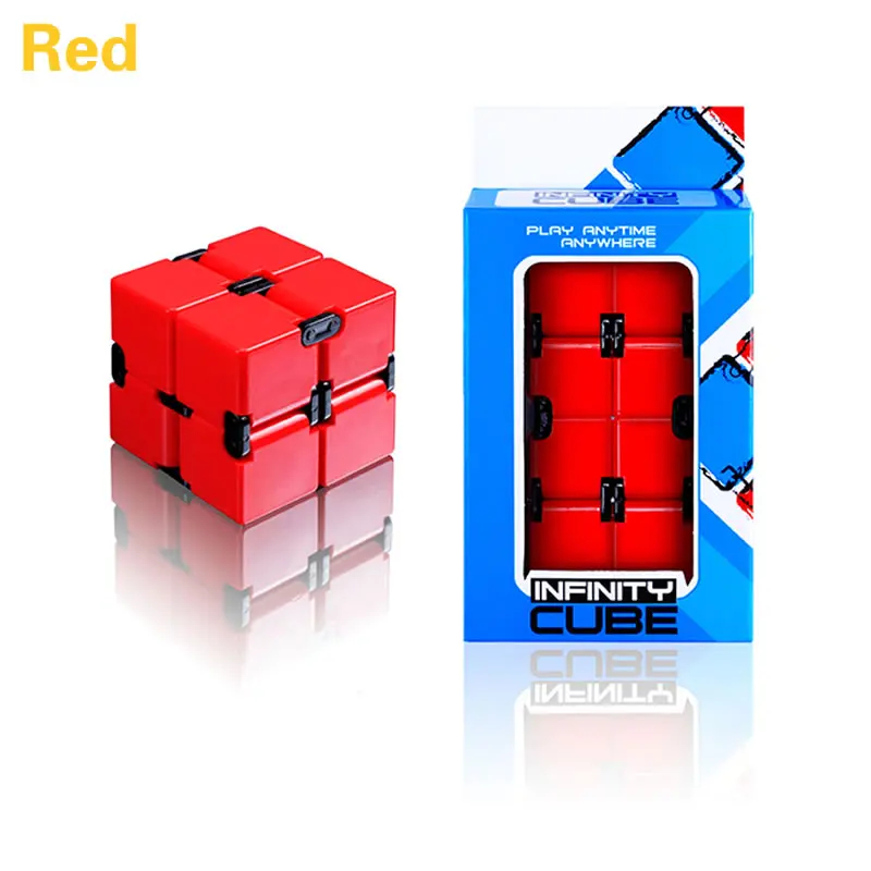 FanXin 2x2x2 Магический кубик бесконечности 2x2 Профессиональная скоростная головоломка скручивающаяся логическая головоломка антистресс Развивающие игрушки для детей - Цвет: Red