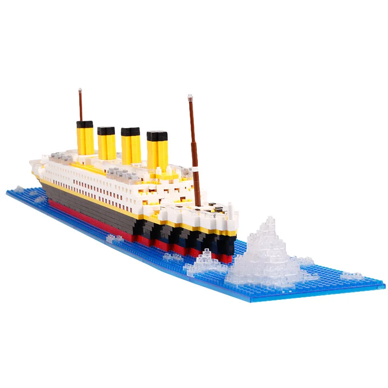 1860PCSTitanic RMS корабль 3D образовательные алмазные строительные блоки кирпичи игрушки подарок
