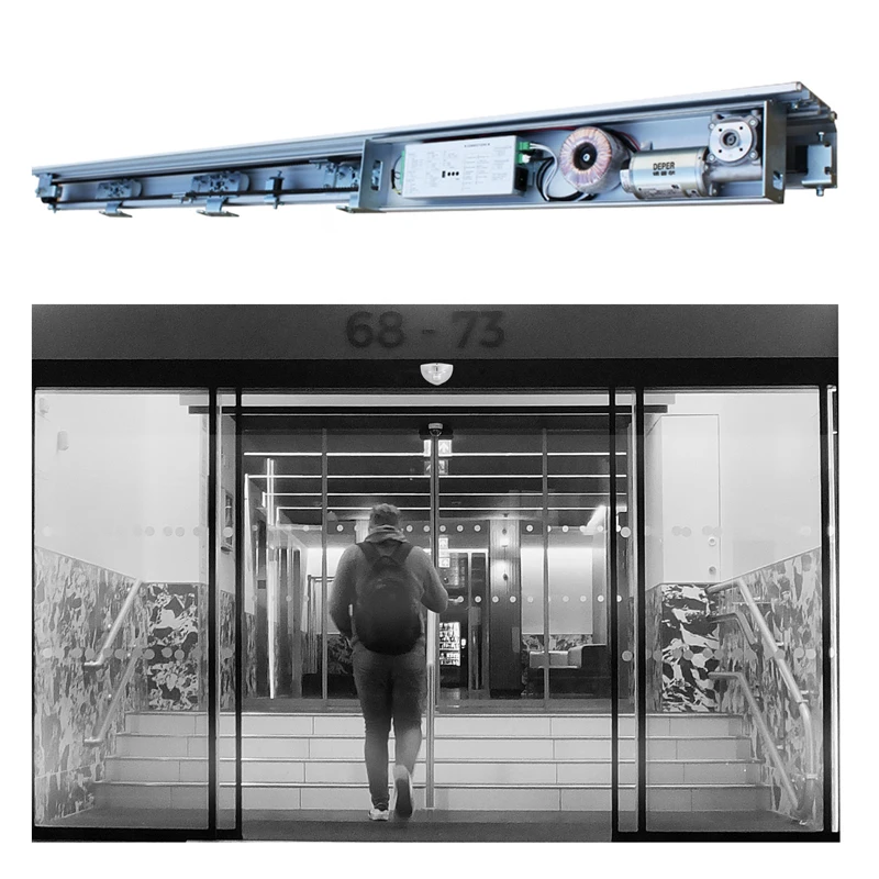 New IR Opener Motor automatic sliding double door opener mechanism for