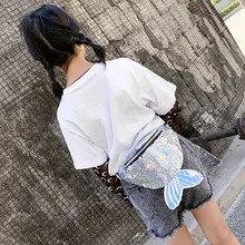 Женские поясные сумки, поясная сумка для детей, расшитая блестками, хвост русалки, простой шикарный пояс для денег, сумки, забавные, nerka, нагрудная сумка, sac banane, новинка