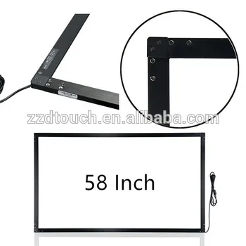 

Hot Selling 58 inch dustproof infrared touch screen frame diy multi touch panel for LED TV support 10 points touch