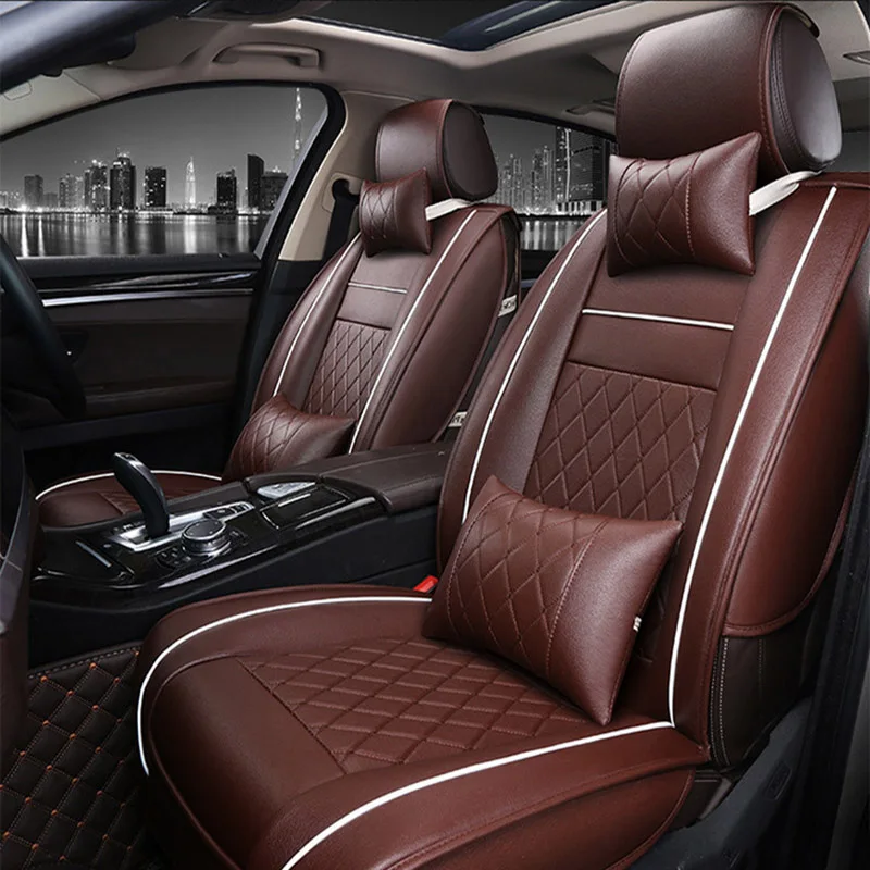 Кожаный чехол для сиденья автомобиля mitsubishi pajero 4 2 sport outlander xl asx montero аксессуары lancer