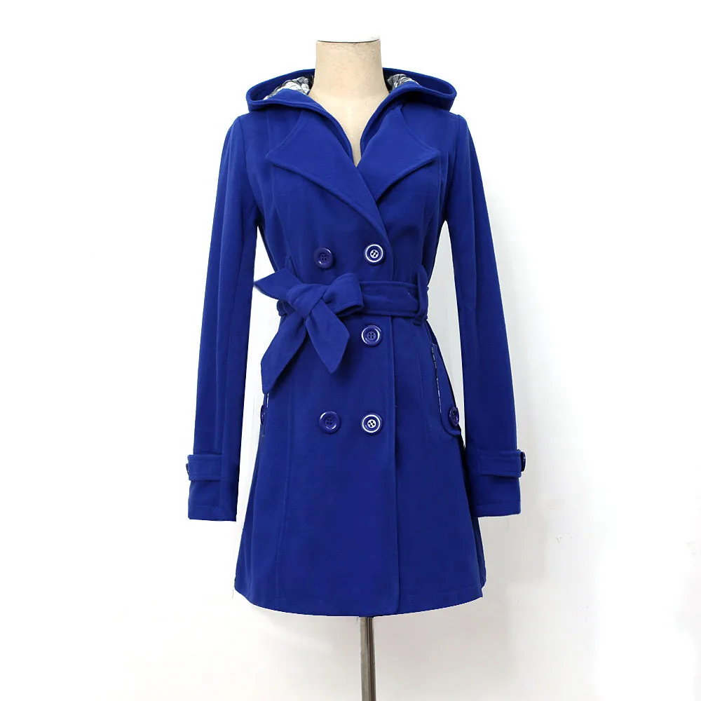 Женское пальто, женское теплое модное сексуальное зимнее пальто с капюшоном, длинное пальто с поясом, двубортная куртка для женщин, зима