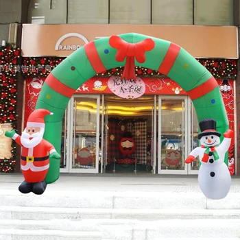 

Christmas Props Giant Inflatable Arch Santa Claus Snowman Christmas Decoration for Home New Year Party Welcome Props